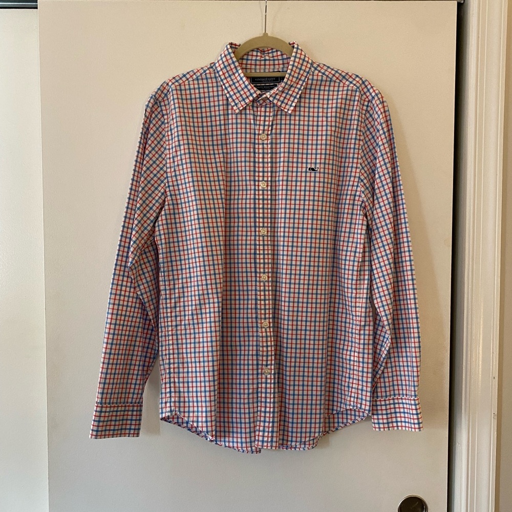 Vineyard Vines Red and Blue Checkered Shirt
